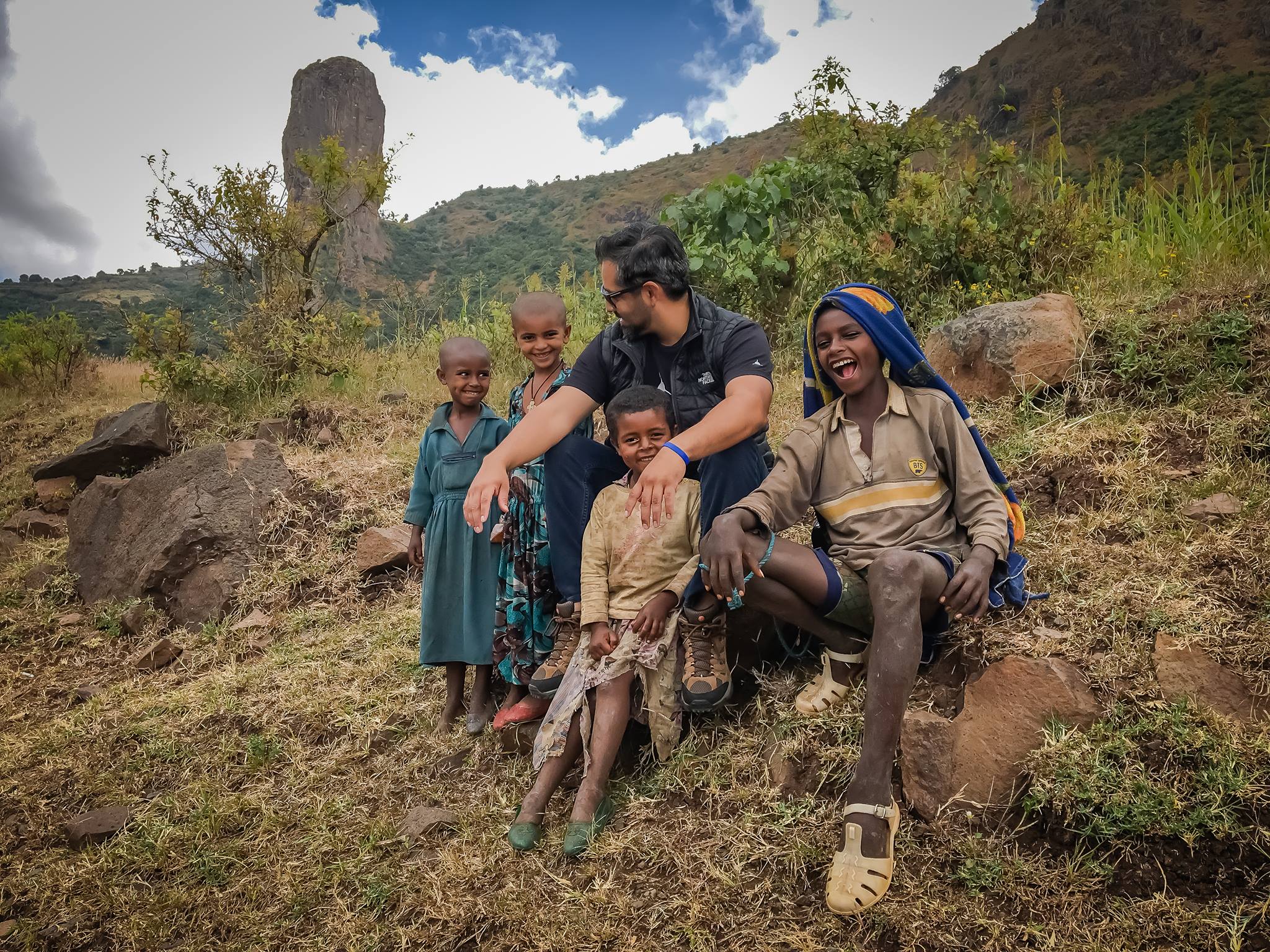 Ethiopian highland landscape.